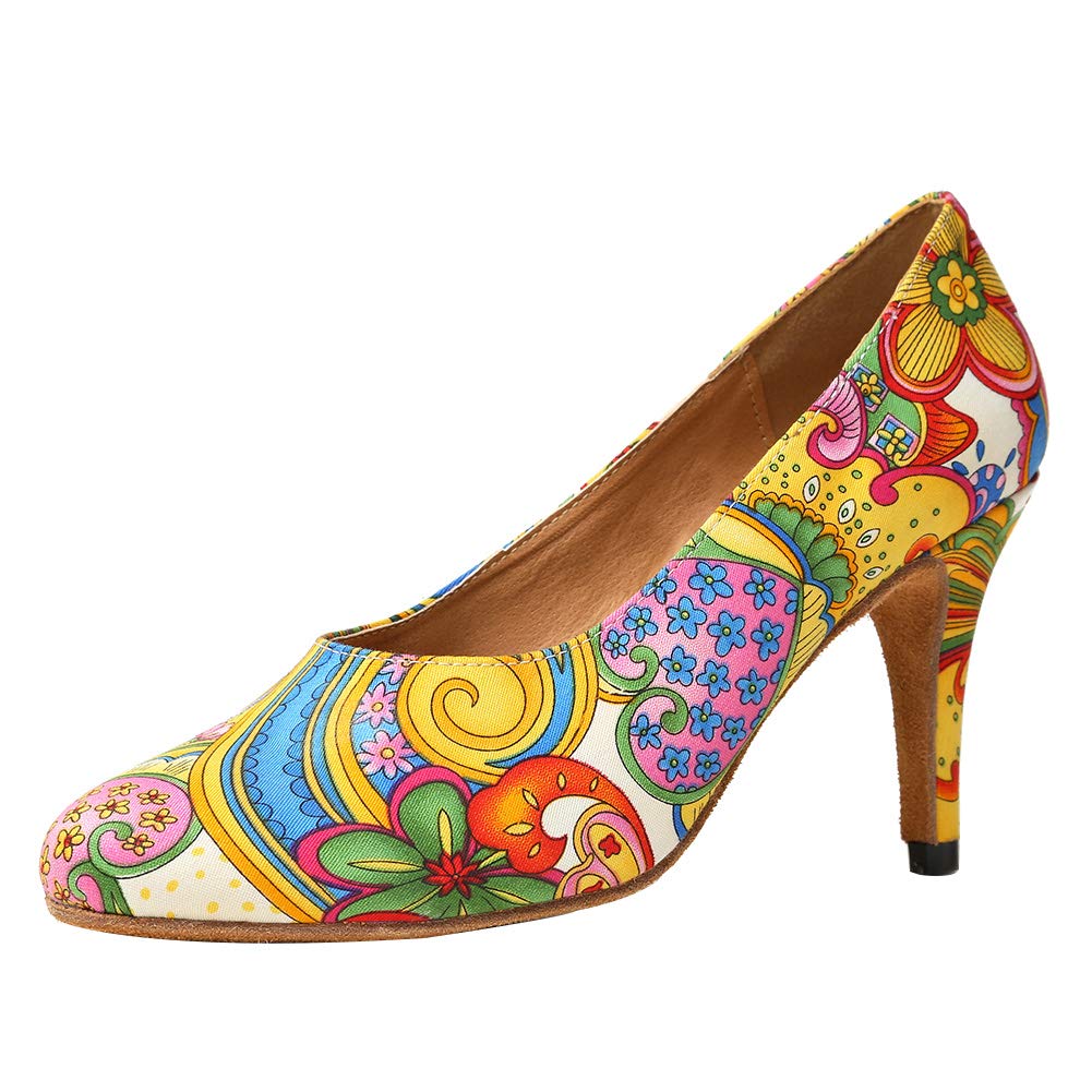 YKXLM Latin Dance Shoes for Women Ballroom Salsa Tango Professional Performance Practice Dancing Shoes,2.75