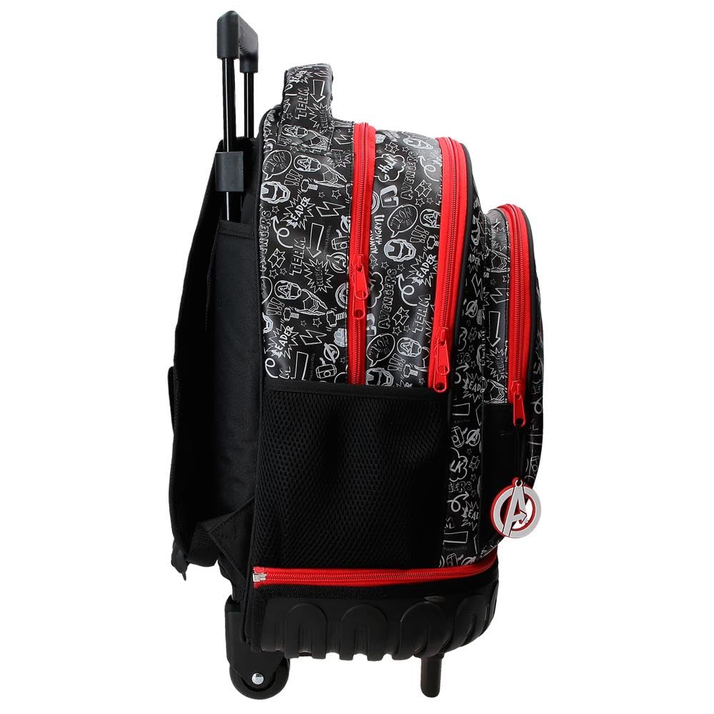 Joumma Marvel Team Avengers Mochila 2 Ruedas Negro 32x45x21 cm PVC 30,24L