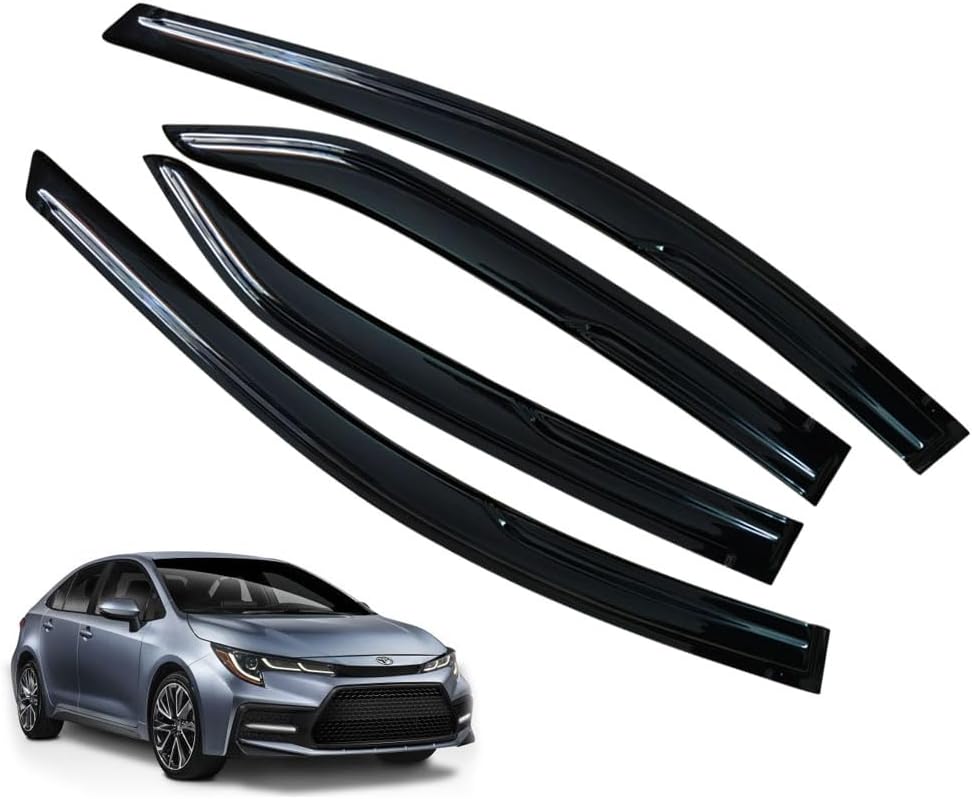 Window Visors Rain Guards for Toyota Corolla 2009 2010 2011 2012 2013 Accessories, Wind Deflectors Vent Shades for Toyota Corolla