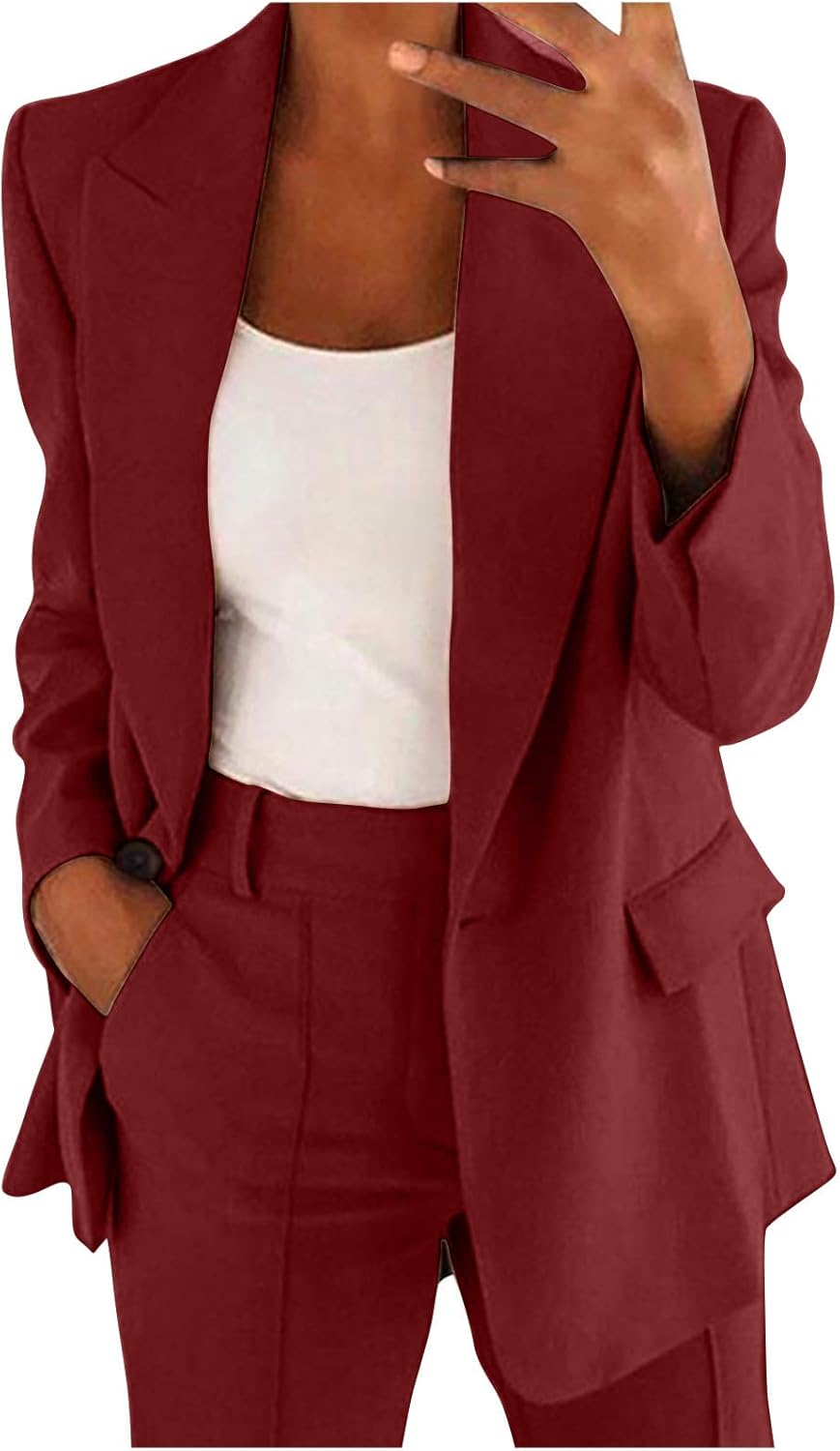 Business Casual Outfits for Women Dressy Pant Suits Two Piece Outfits Classy Professional Clothes Office Work Sets