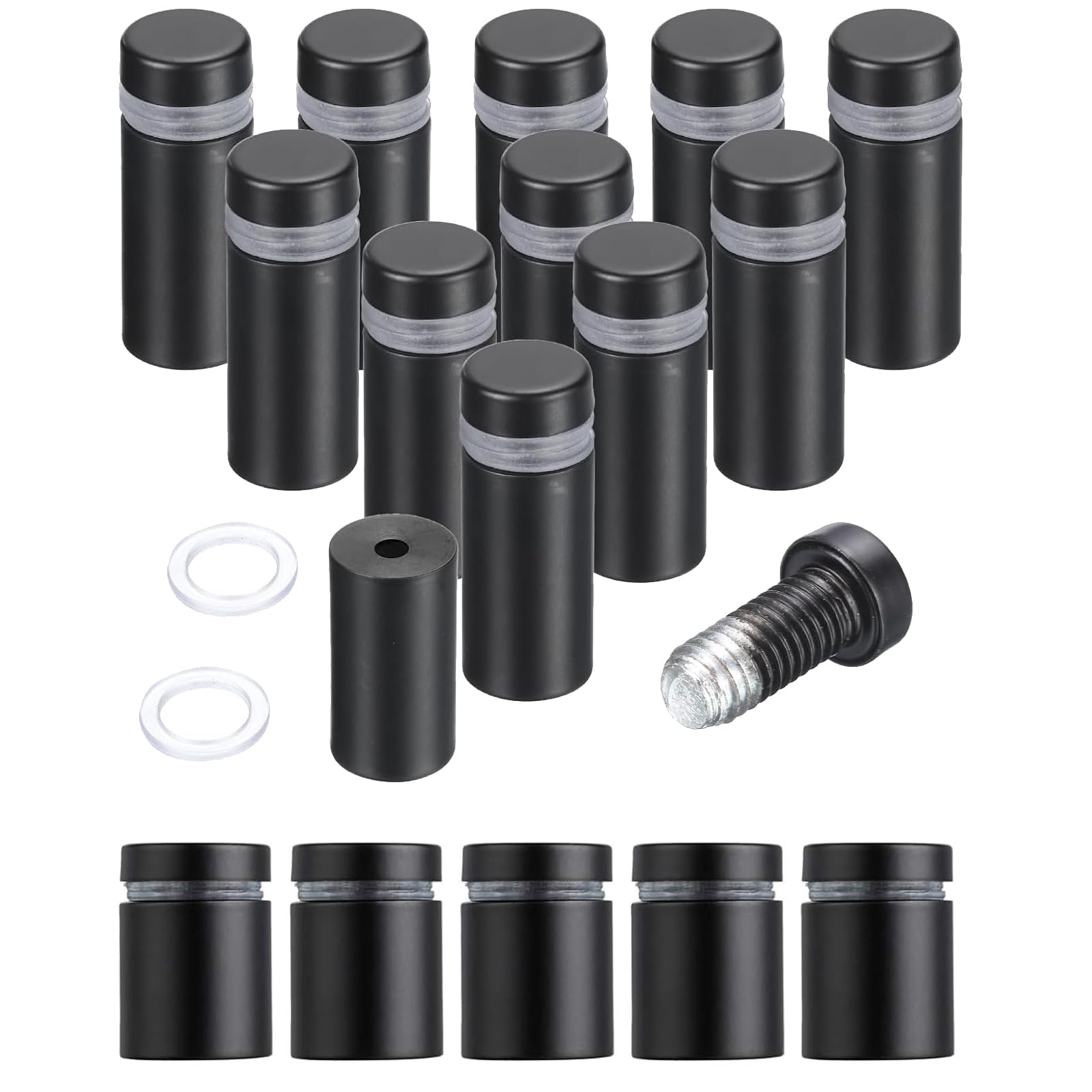 Cokritsm 20PCS Sign Standoff Screws,12x20mm Stainless Steel Wall Standoffs Advertising Screw