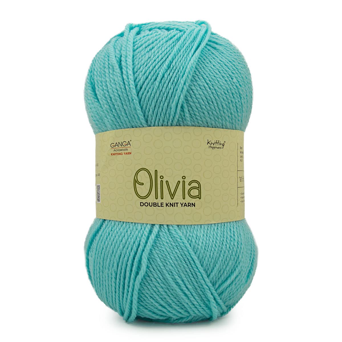 Ganga Acrylic Olivia Double Knit Knitting Yarn premium wool Ball (Pack of 1 ball - 100grams) idle for Hand Knitting and Crochet thread for Art&Craft, Baby Wear, Blankets, Ponchos Mufflers, Caps.. Available in multi colours