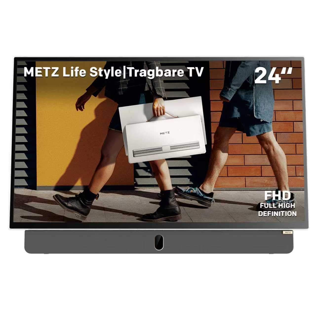 Metz 24 Zoll tragbarer Fernseher mit Google TV