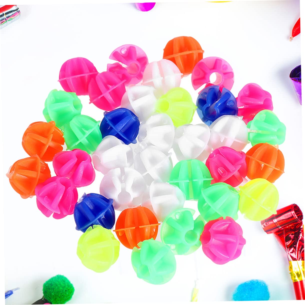 Mikikit Bike Wheel Spoke Beads Set 108 Pieces Glowing Plastic Bike Spoke Beads Decorative for Boys and Girls Front Rear Wheel