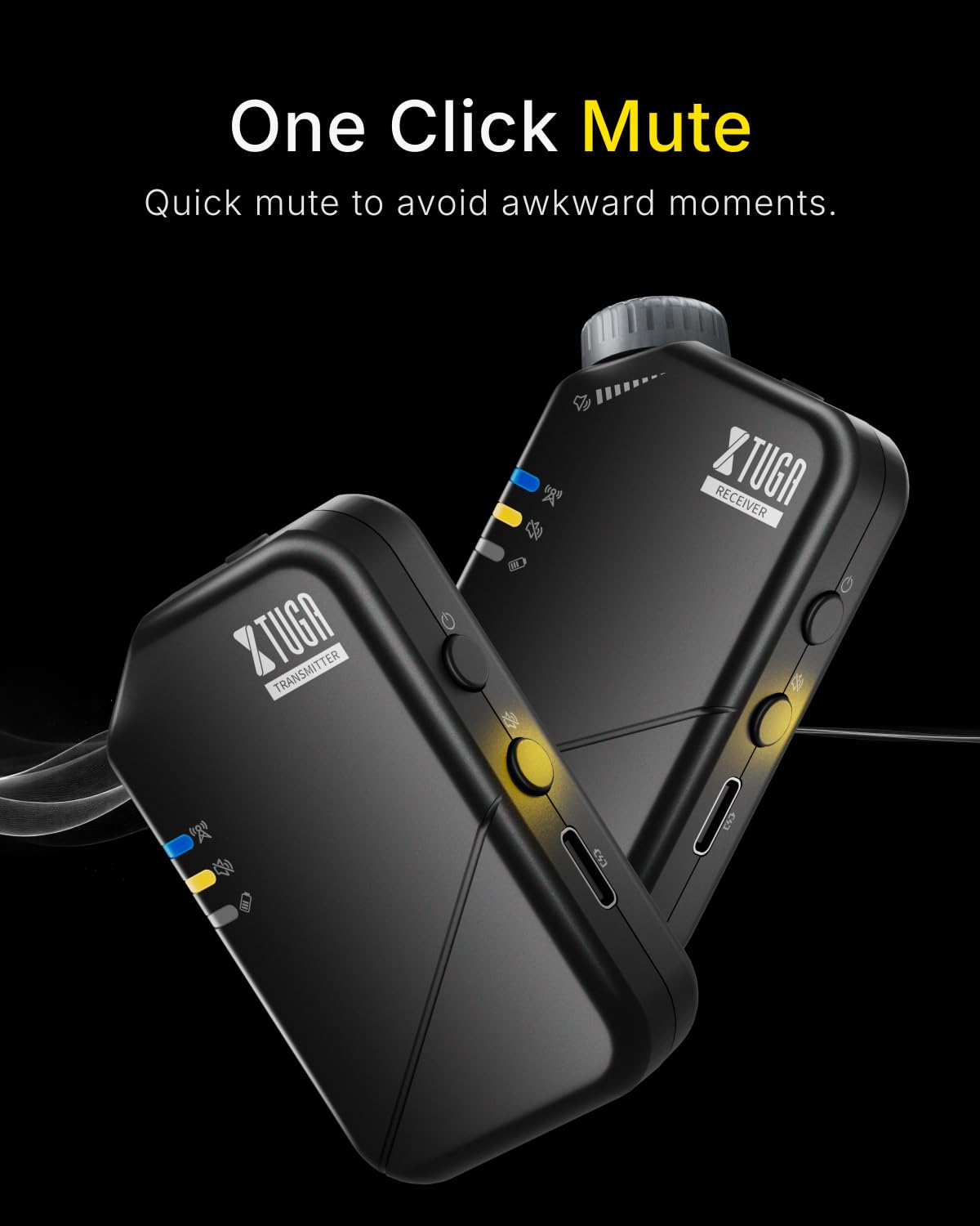 XTUGA Sistema di monitoraggio wireless in-ear, sistema IEM stereo wireless 2.4G con bassa latenza, un trasmettitore a più ricevitore, monitoraggio del palco per cantanti, musicisti, esibizioni dal
