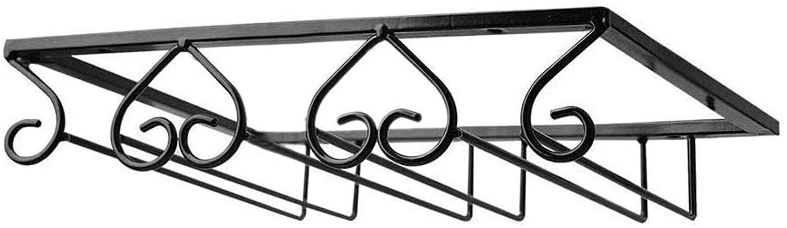 Range-verres à pied noir mat en métal de haute qualité pour comptoir
