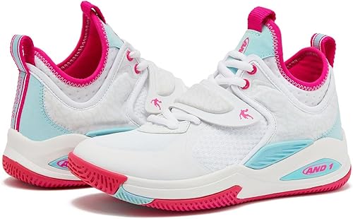 Miniatura 6 de AND1 Zapatos de baloncesto para niños y niñas, tenis de baloncesto geniales para niños, talla 11 a niño grande 7, tenis de caña media o alta para