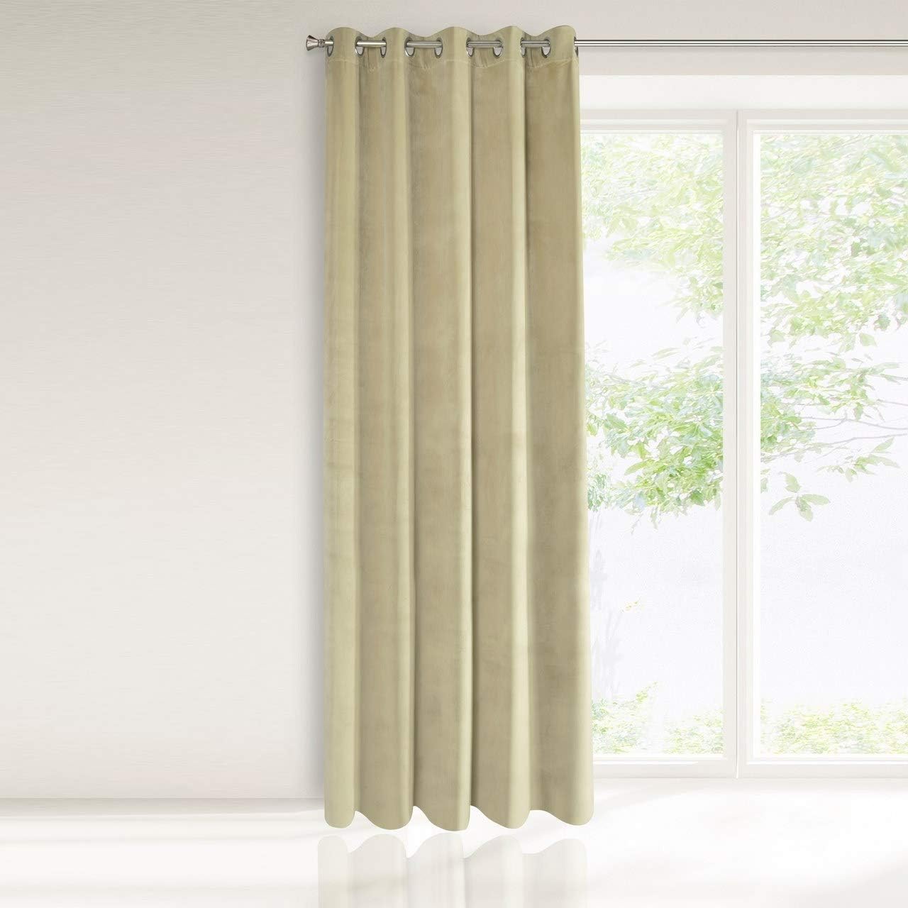 Eurofirany Soft Plain Opaque Velvet Curtain with Eyelets, 1 Unit - Image 3