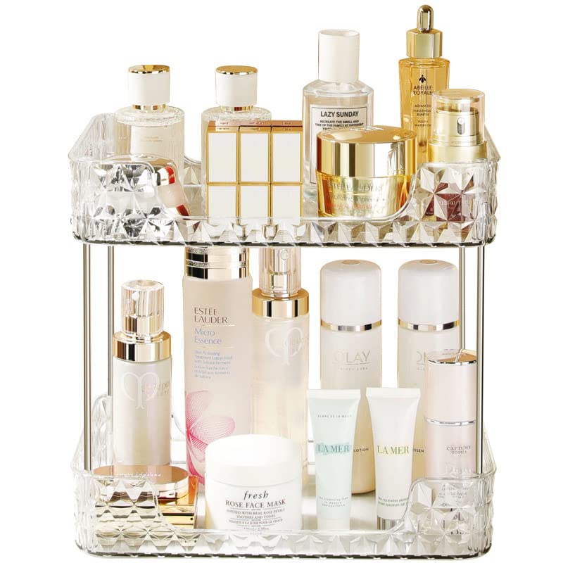 MIUOPUR 2-Tier Makeup Shelf Organizer-Clea