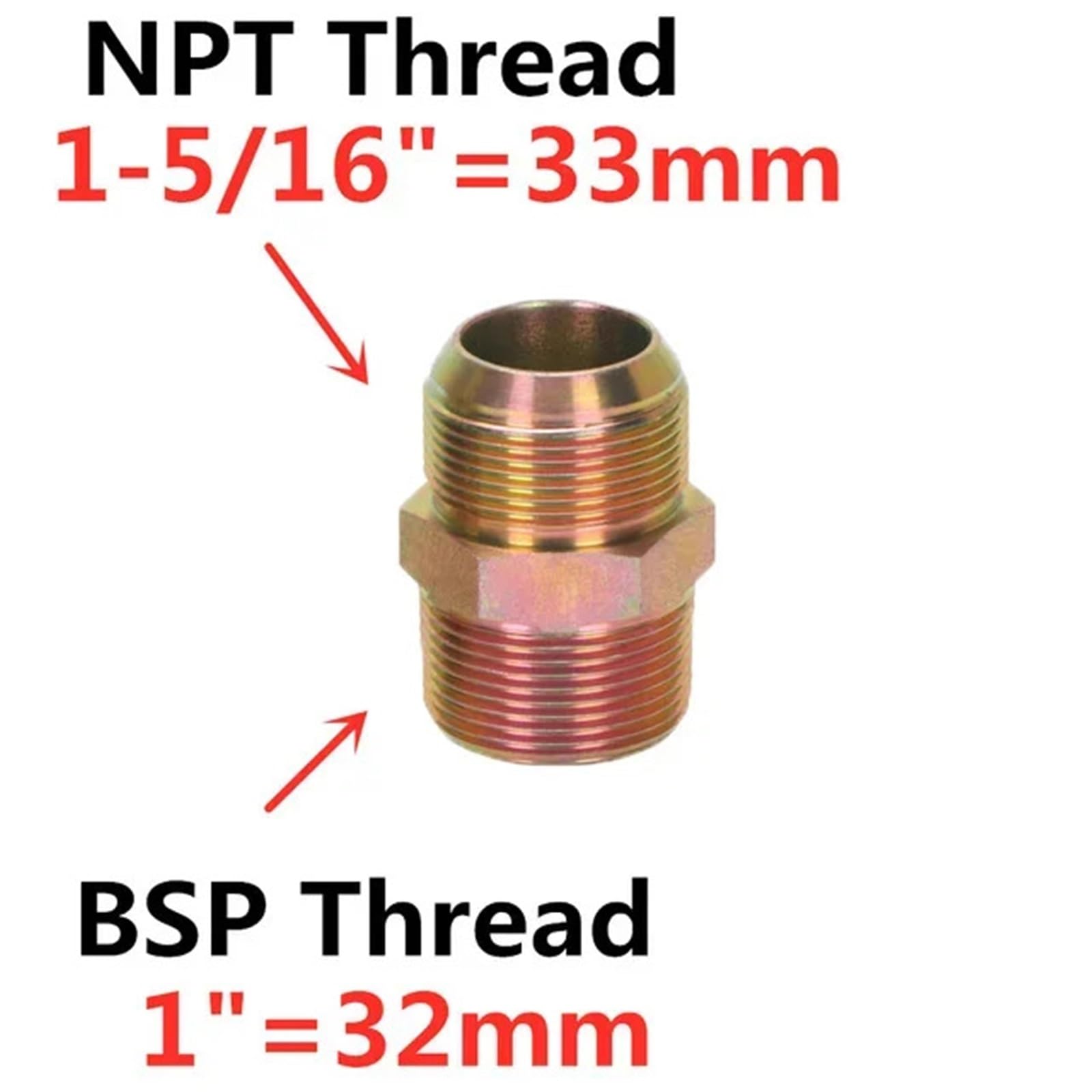 Gwint hydrauliczny NPT do węża hydraulicznego, adapter ze stali węglowej do średnicy wewnętrznej węża 16 mm (NPT13)