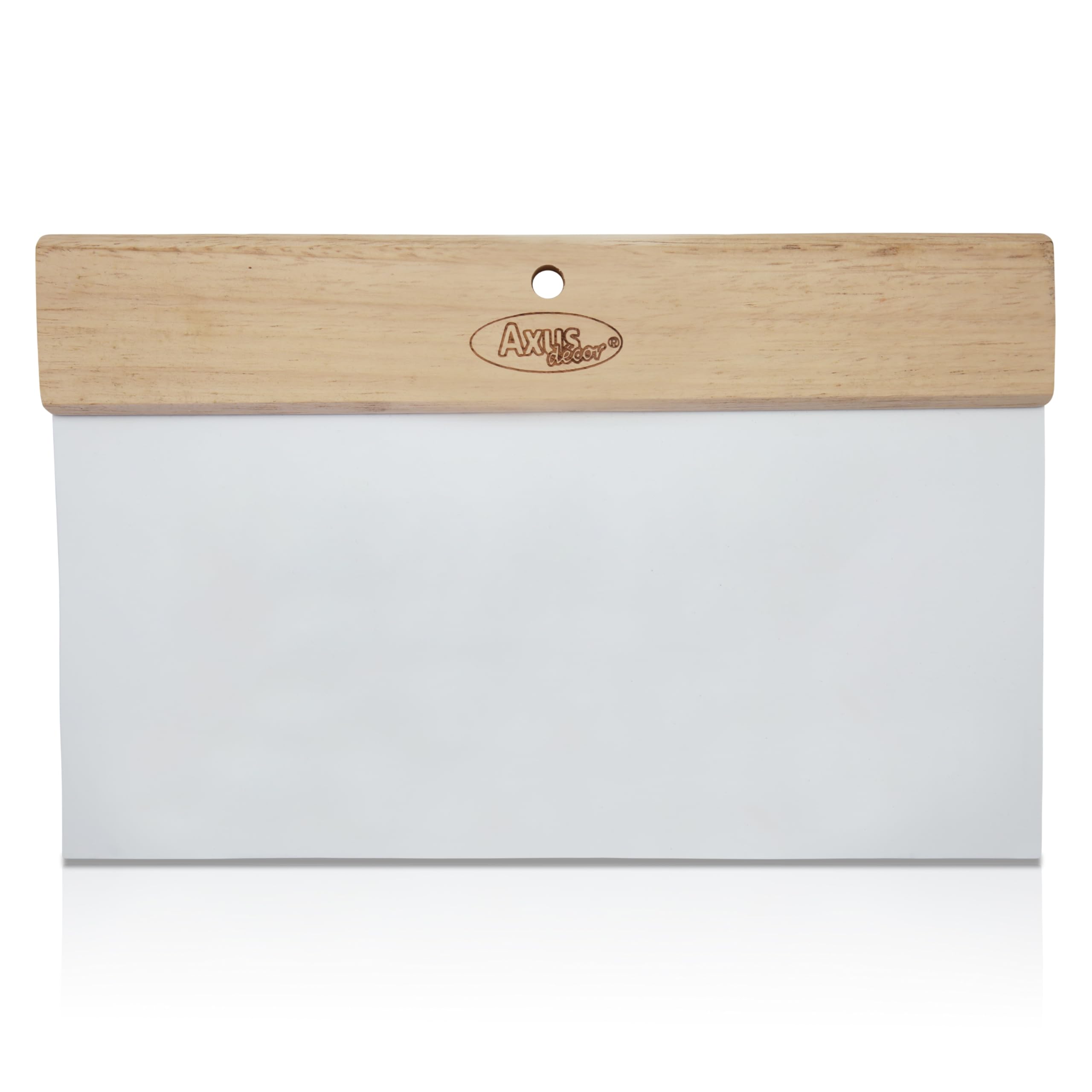 Axus DecorQuick-Fill (Blue Series) Flexible Caulking Blade Beechwood Handle & Flexible Plastic - Wallpaper Smoother Tool for Professional & DIY Projects, Ideal for Cracks, Smoothing (230mm)