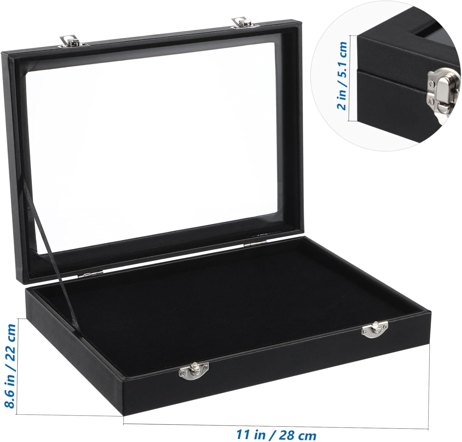 GLEAVI Medal Frame Jewelry Storage Box Earrings Bracelet Holder Button Storage Case