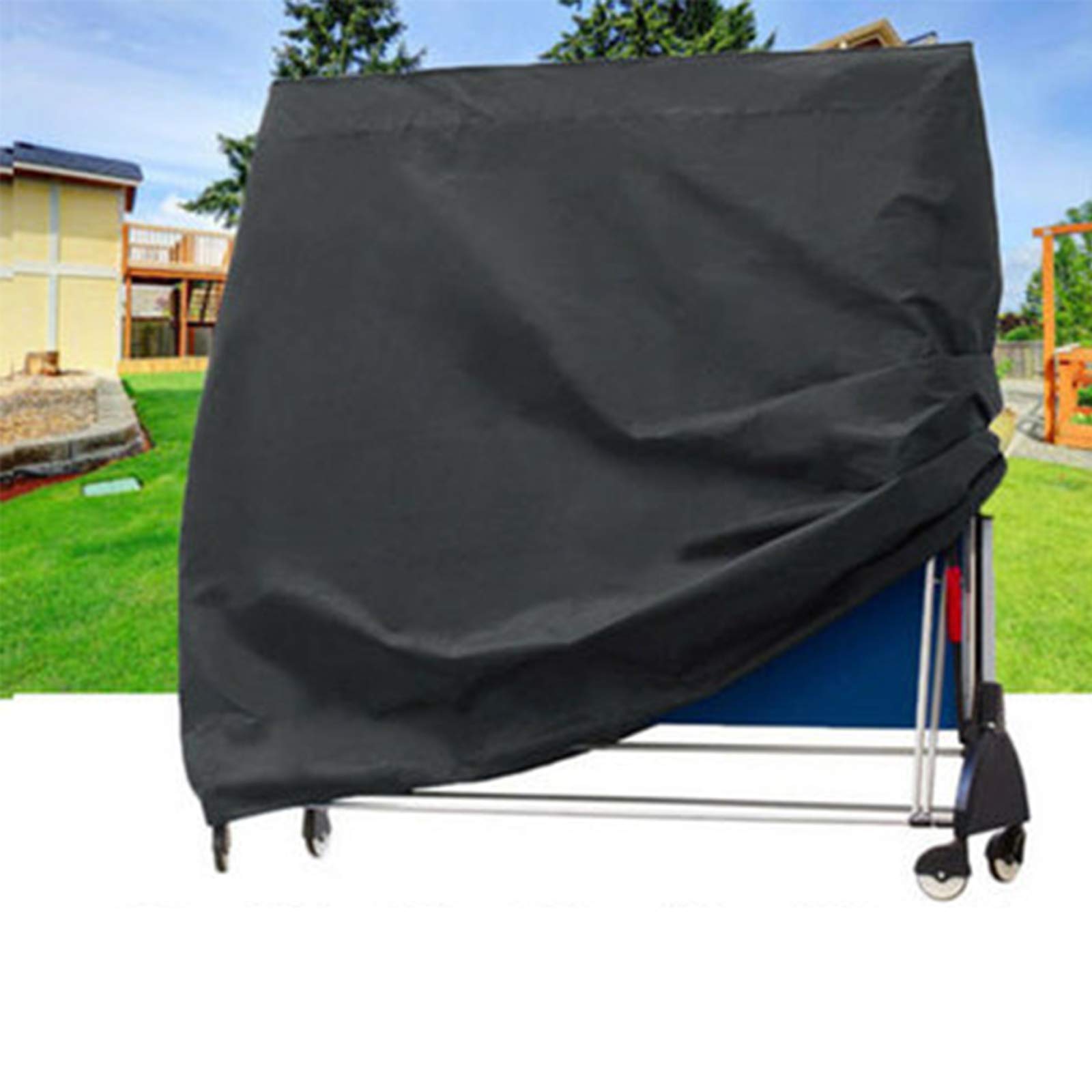Copertura per Tavolo da Ping Pong 420D Oxford Panno Resistente Impermeabile Antipolvere Anti-Neve Portatile Copertura Protettiva per Interni 165x70x185 Cm