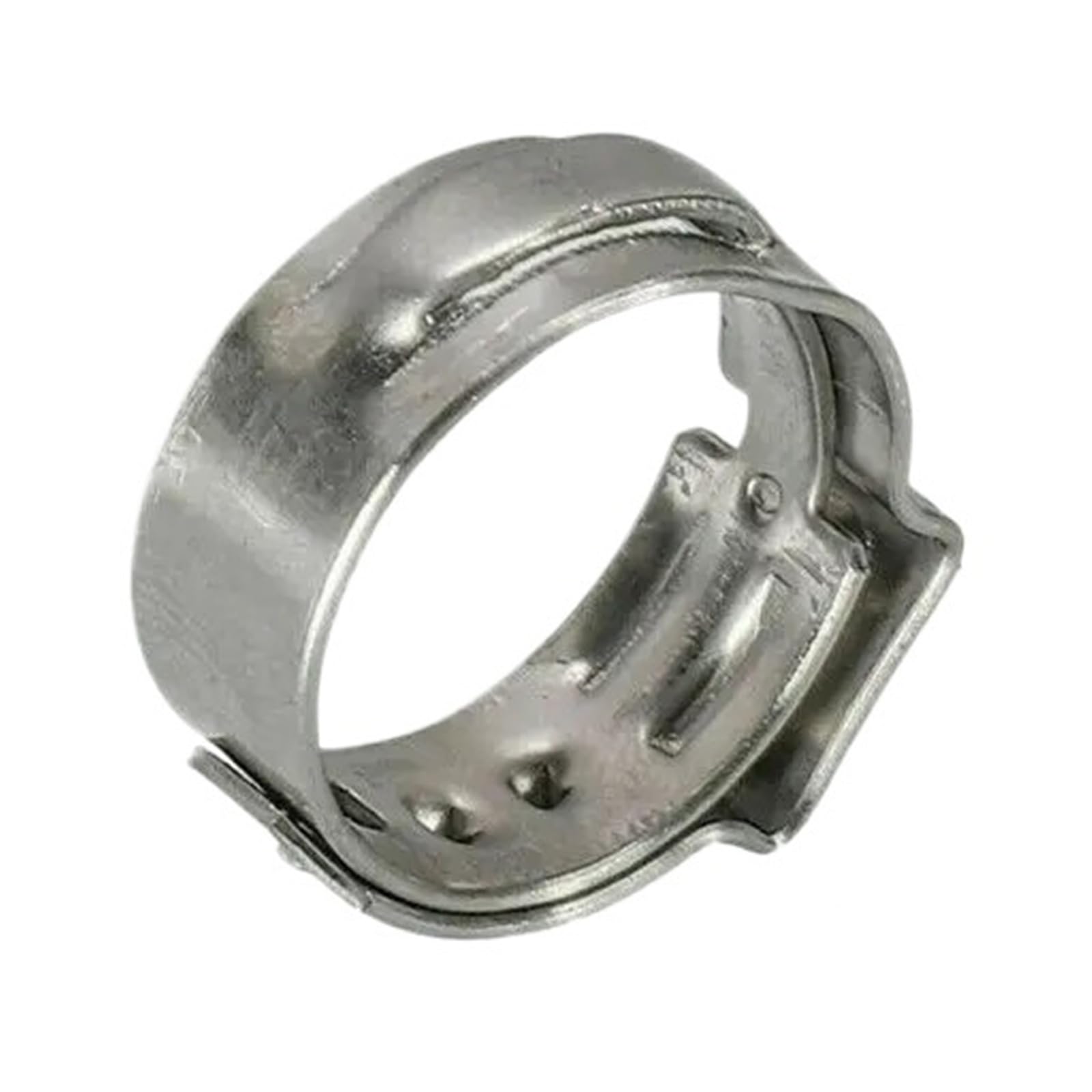 Wudcw One Color 25Pcs Clamps Single Ear Stepless 6.5-38.1Mm 304 Stainless Steel Hose Clamps Cinch Clamp Rings For Sealing Kinds Of Hose
