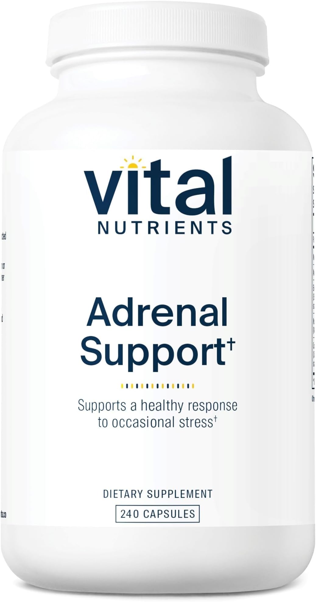 Vital Nutrients Adrenal Support - Adrenal Support Supplements for Gland Function and Cortisol Management - Supports Energy and Stress Levels - Gluten, Dairy, Soy Free - 240 Capsules
