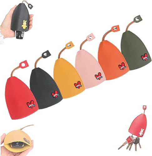 Miniatura 1 de Alkyne Cute Fruits Pu Leather Key Bag,Estuche creativo extraíble lindo de gran capacidad para llaves de coche,Linda funda creativa extraíble para