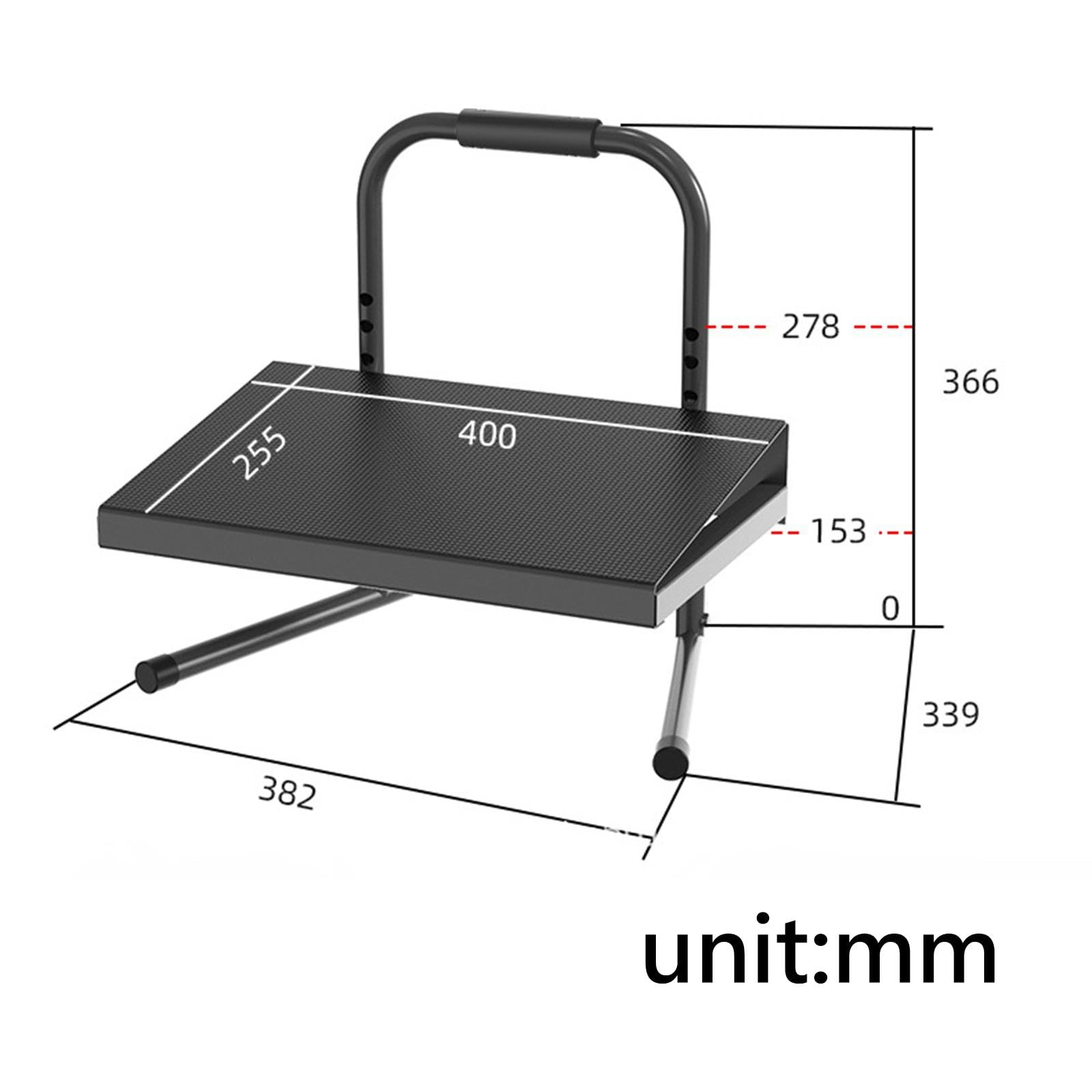 Fußstütze für unter Den Schreibtisch, Erhöhter Fußhocker, Verstellbare Fußstütze für Gaming Stühle, Computertische, Fußhocker