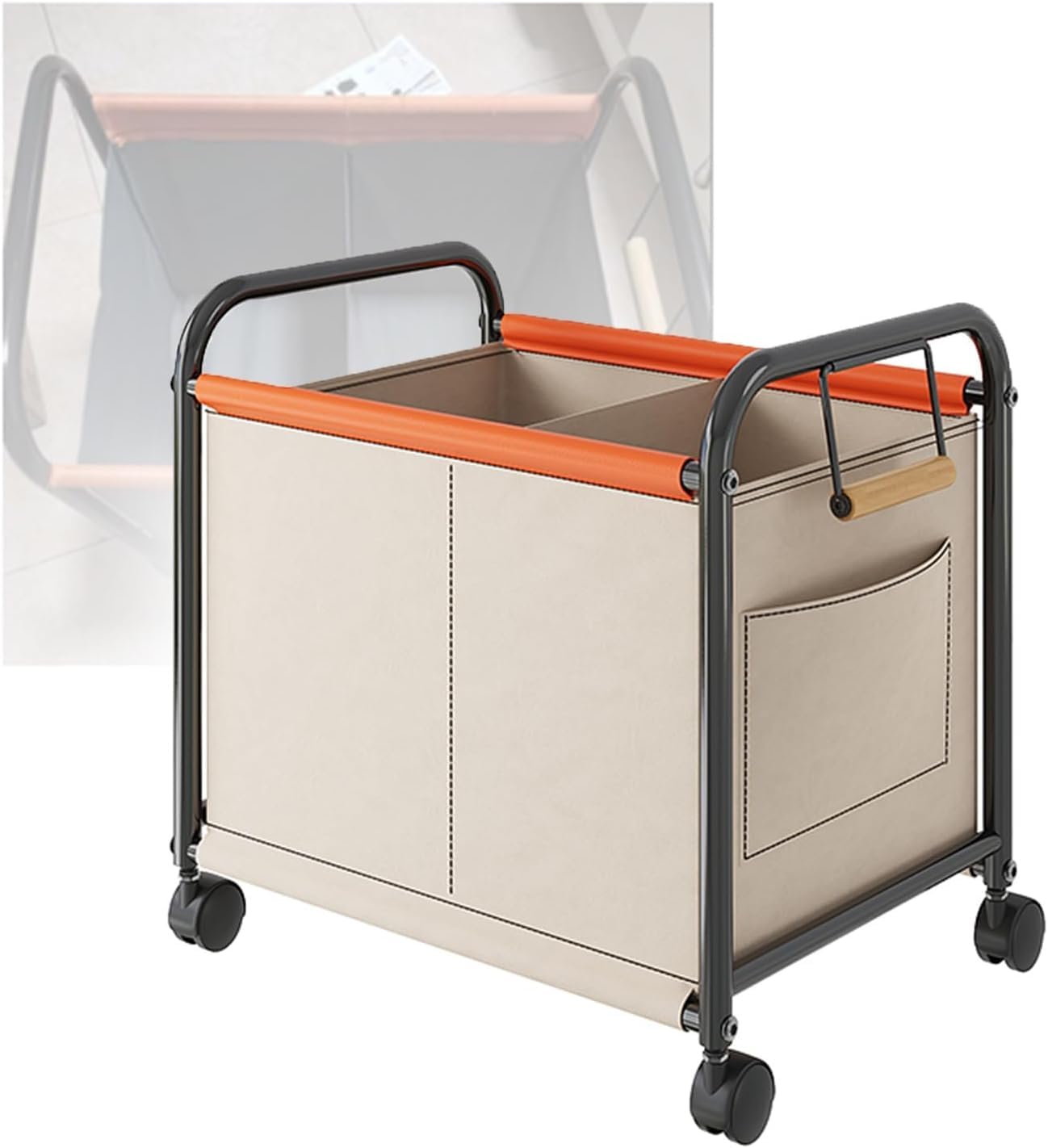 Chariot de rangement pour raquettes de tennis et fitness avec panier à collations