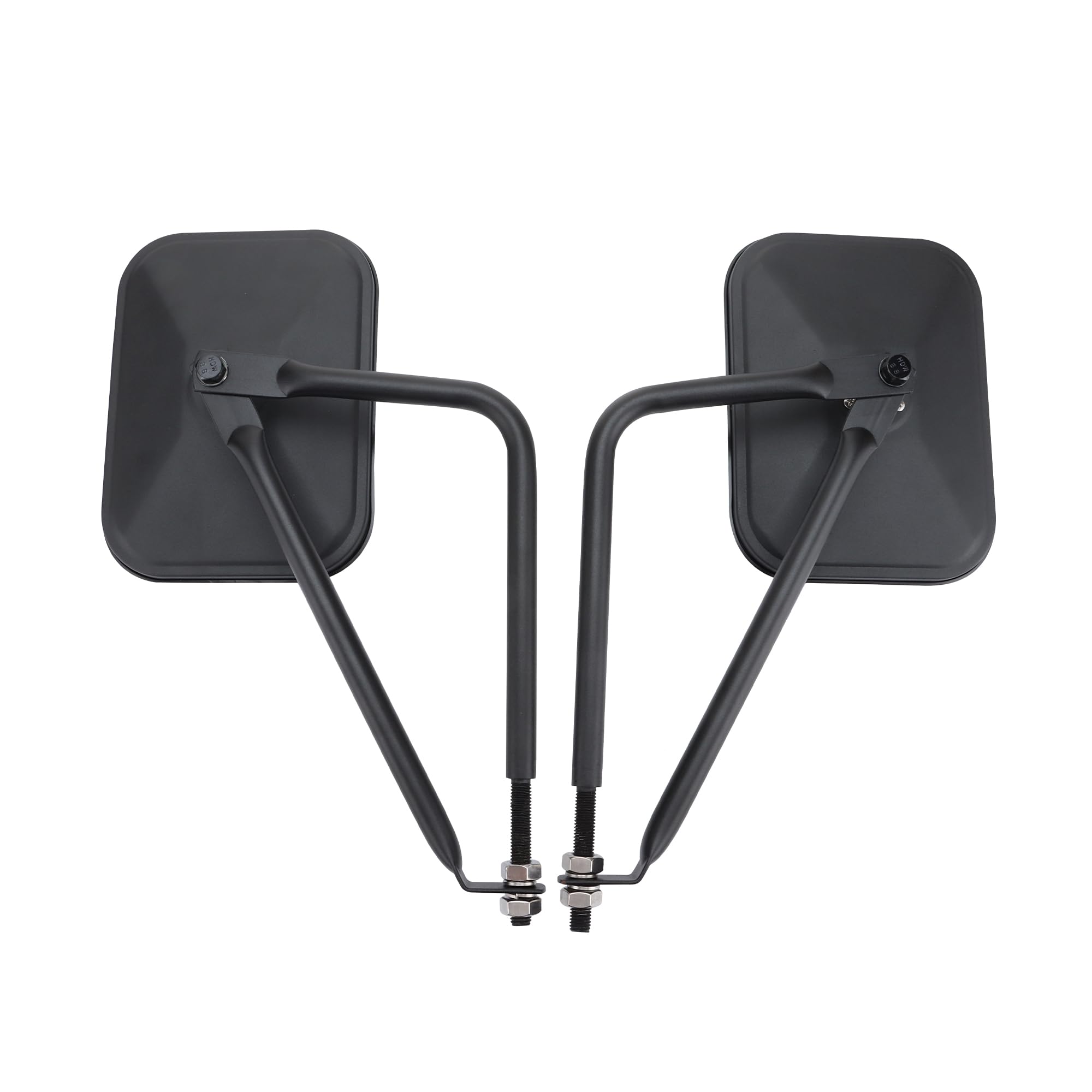 GOOFIT Modifier a colonne rétroviseur rétroviseur rapide démontage noir carré Remplacement Pour Wrangler CJ YJ TJ JK JL Off-Road UTV ATV