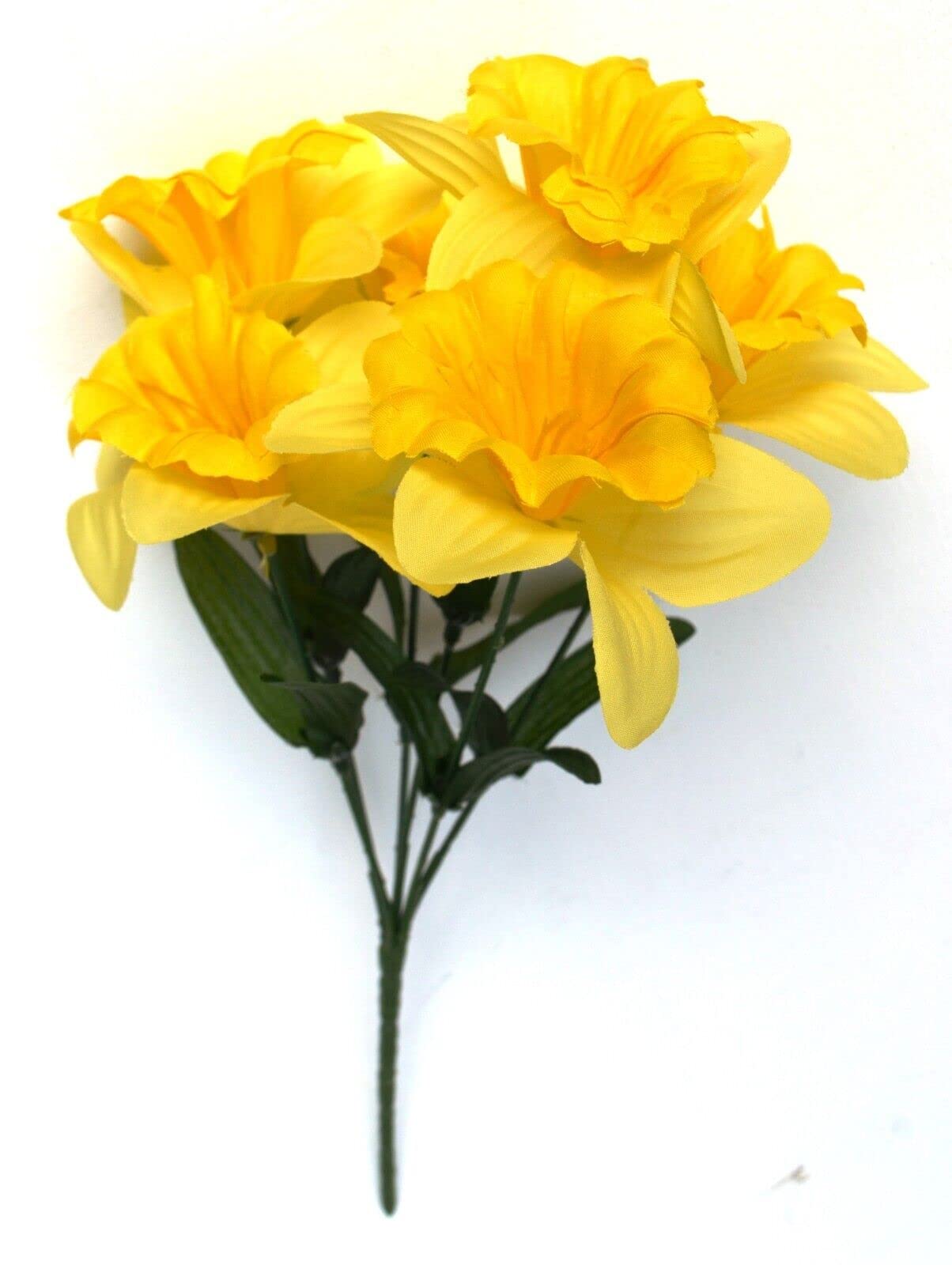 Rainwood Yellow Floral 1 X Real Look All Daffodil Artificial Fake Flowers Spray Bush Wedding Easter Decor