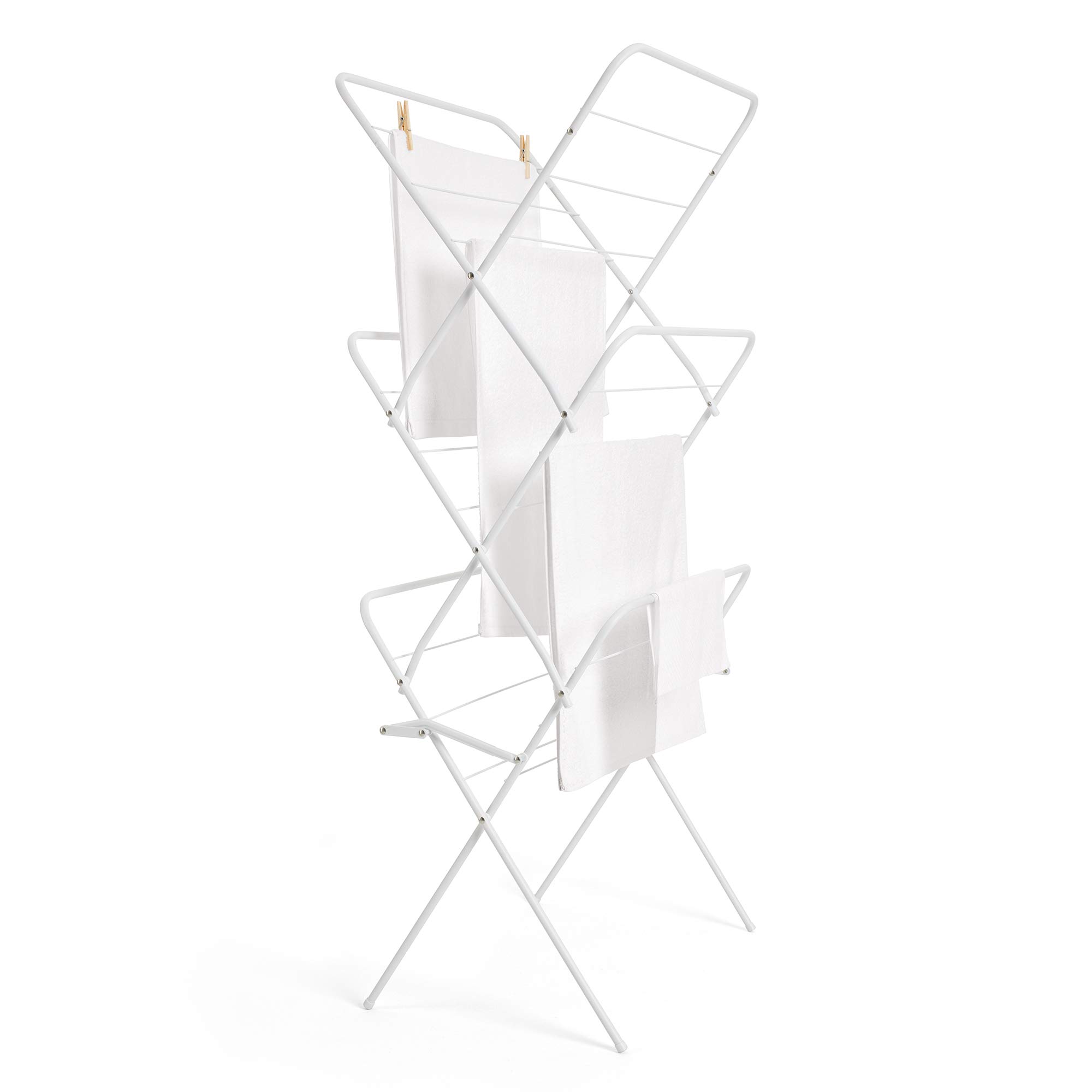 Rayen 0036.01 stojak na pranie, składany, 14 m, stal lakierowana, biały, 61 x 138 x 44,5 cm