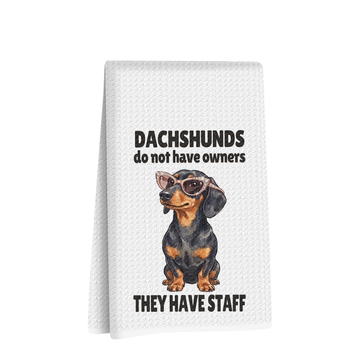 Funny Dachshund Kitchen Towels, Dachshund Gifts Reusable Dish Towels5