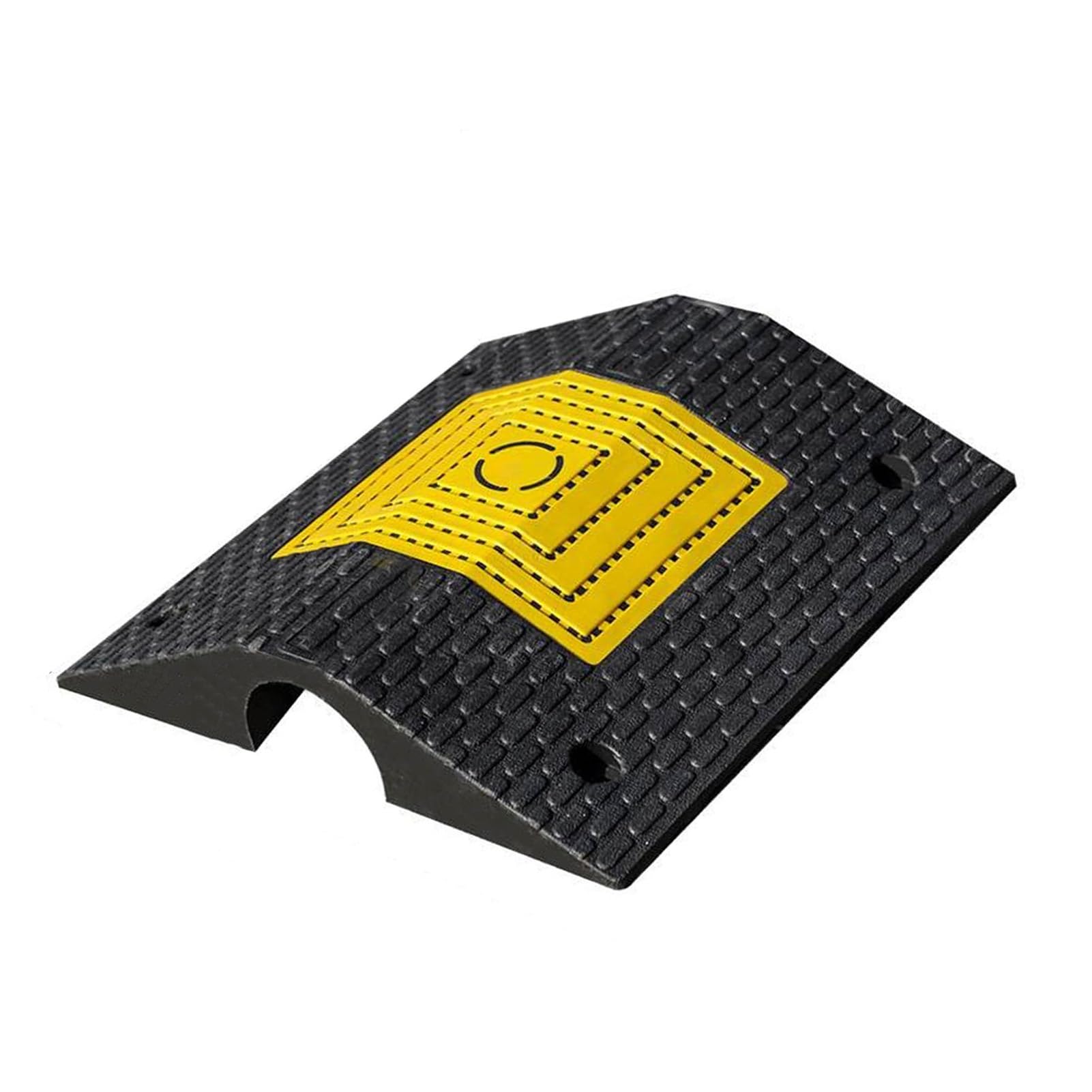 ZFUCMAYL 2 Channel Rubber Speed Bump,Modular Speed Bump with Freely Splicable,66138Lbs Load Capacity Cable Protector Ramps for Driveway School Entrance(Color:1-Channel)
