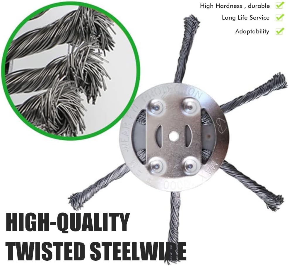 spier Steel Wire Strimmer Head Brush Cutter Wire Weed Blade for Garden Lawn Trimmer Head Lawn Mower Power Tool (3 or 6 Cutters) image 4