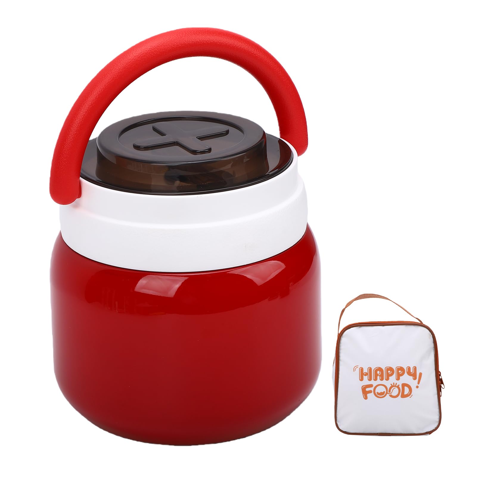 ASHATA Isolierter Speisebehälter 1,2L, Vakuum Lunchbox aus 316 Edelstahl