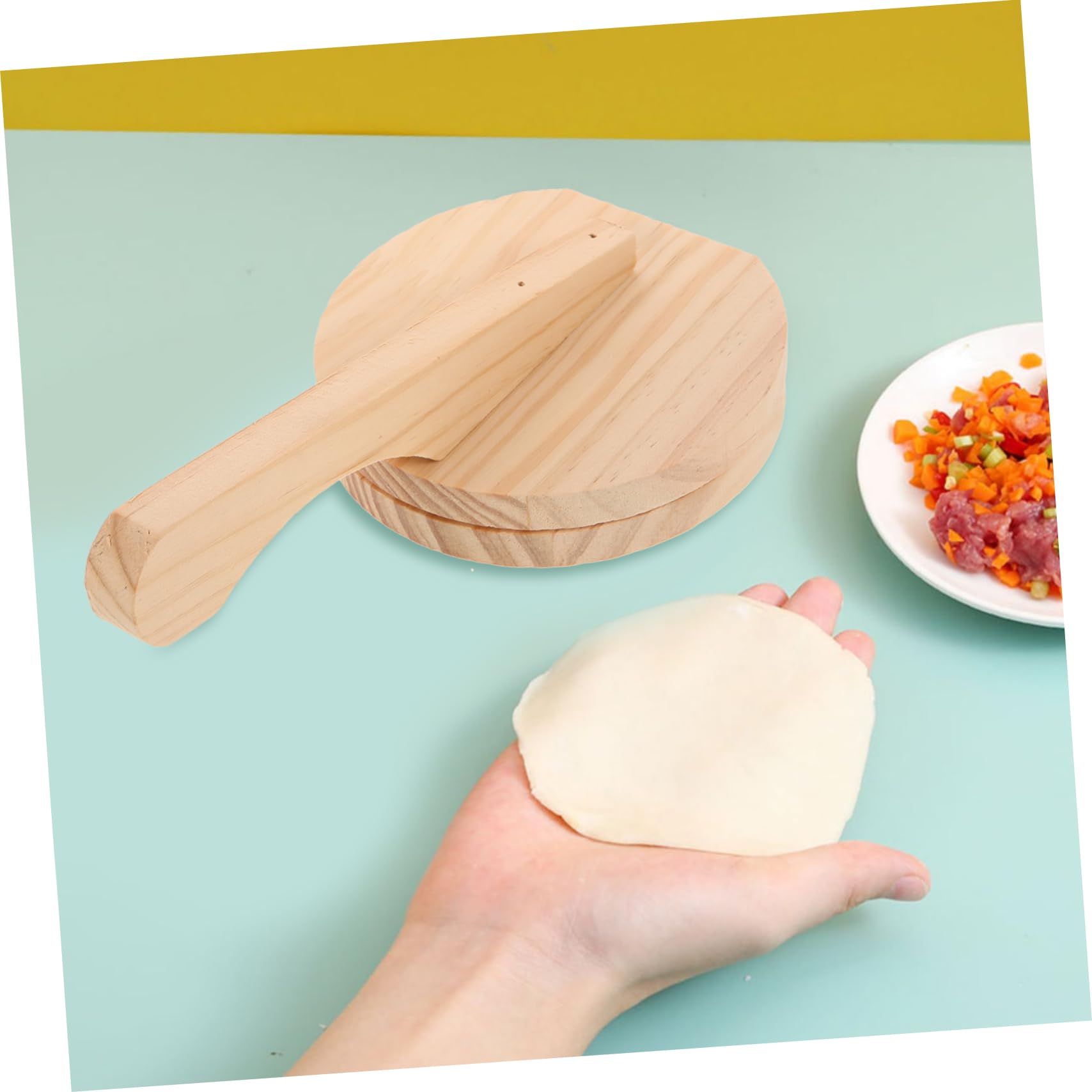 Cabilock Leather Press Plate Dumpling Mold Maker for Wrapper Pastelillos and Perogies