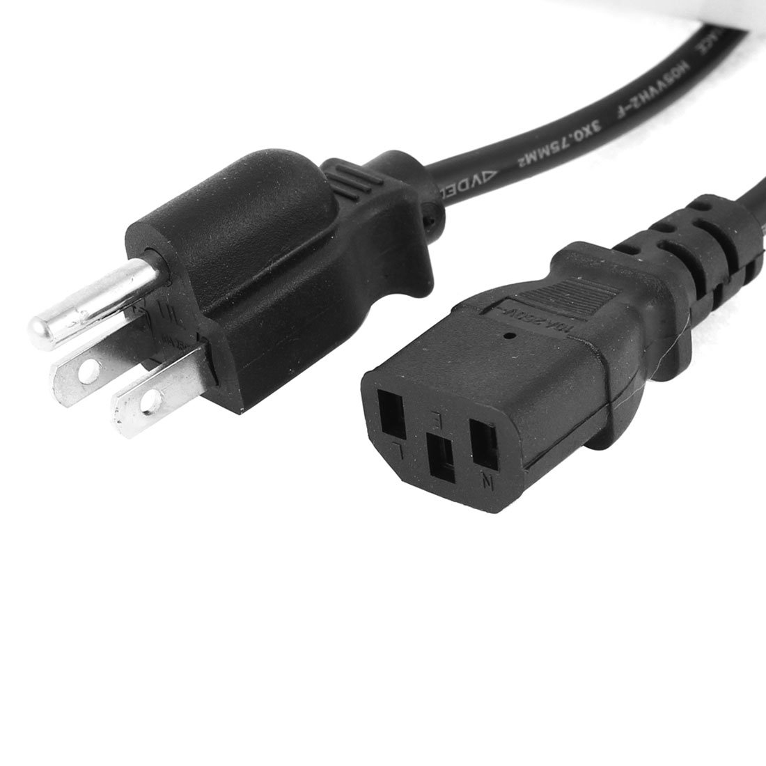 Amazon | uxcell プラグ電源ケーブル AC 250V 10A 全長1.45M USプラグ