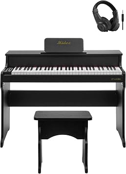 Midex CP-610BK Çocuk Piyanosu 8-14 Yaş 61 Tuşlu Bluetooth`lu Tuş Hassasiyetli