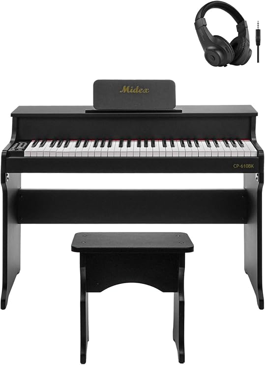 Midex CP-610BK Çocuk Piyanosu 8-14 Yaş 61 Tuşlu Bluetooth`lu Tuş Hassasiyetli