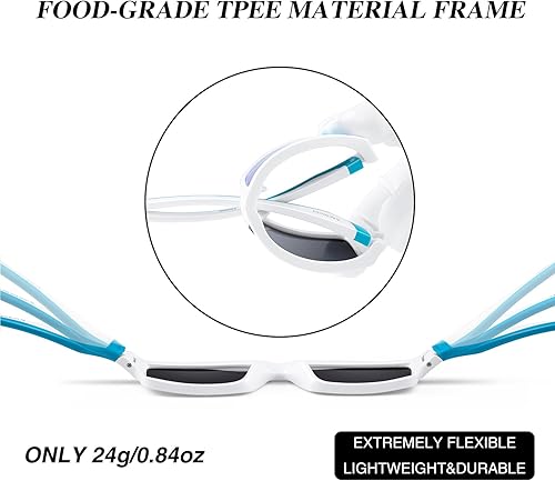 Miniatura 5 de Lentes de sol polarizados para niños, marco irrompible de TPEE con correa ajustable para niños y niñas de 6 a 12 años