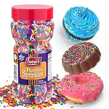 Liebers Rainbow Sprinkles | Tasty Colorful Jimmies Are A Great Dessert Topping For Cooking, Baking & Decorating Ice Cream | 11 Ounces Pack of 1