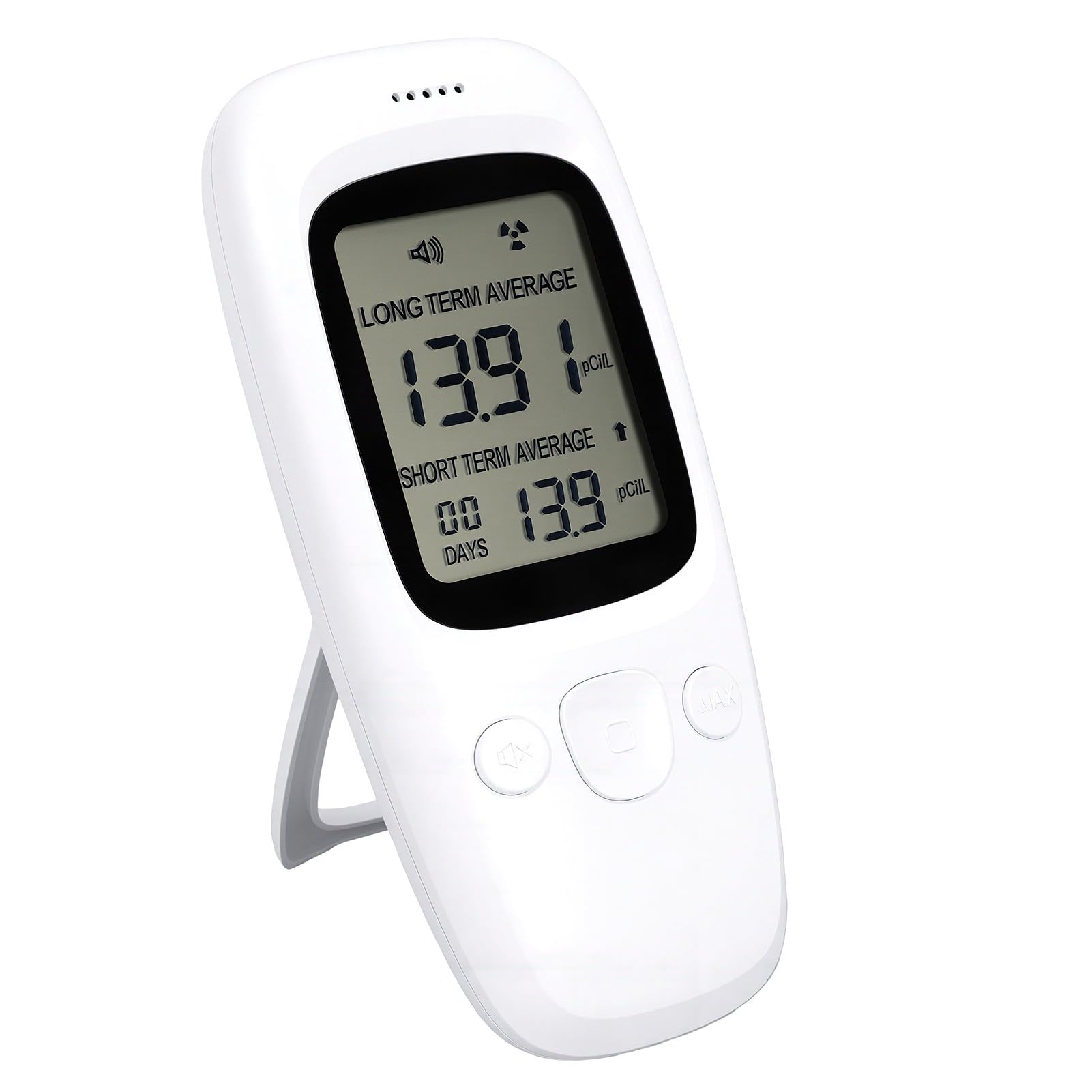 GOWENIC Rilevatore di Radon Portatile 0-270pCi/L Monitor Digitale del Livello di Radon per Casa, Seminterrato, Ufficio, Tester di Gas Ad Alta Precisione con Display LCD, Test a Doppia modalità,