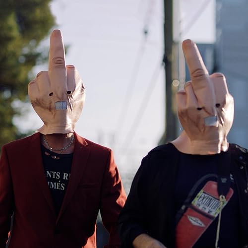 Miniatura 5 de Máscara de Halloween, máscara de dedo medio, máscaras divertidas de látex para adultos fiesta de disfraces para Halloween, cosplay