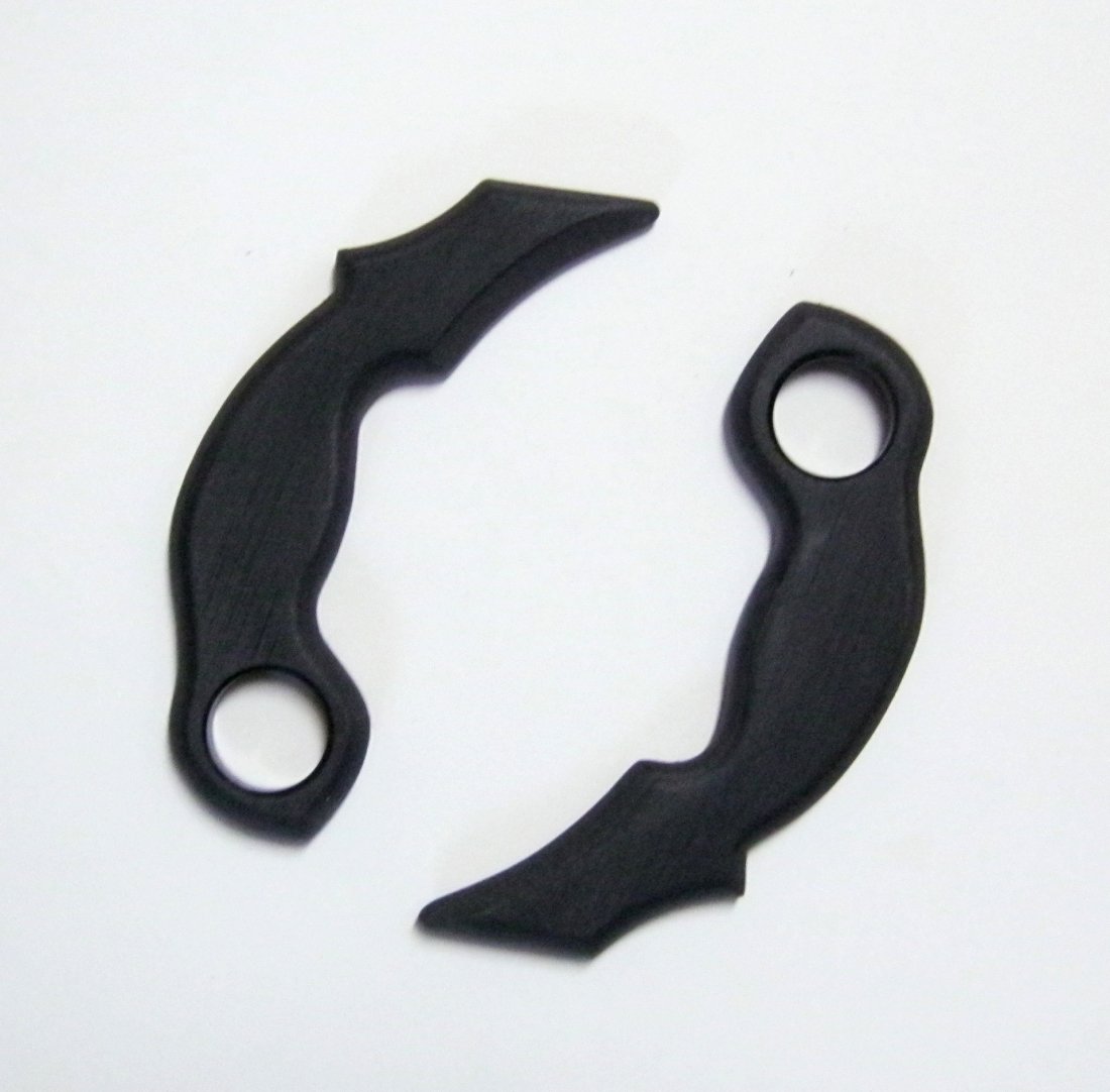 2 Karambit Trainer Knives Pencak Silat Filipino Training Knife Polypropelene Replica Trainers Katana Samurai kung fu Japanese