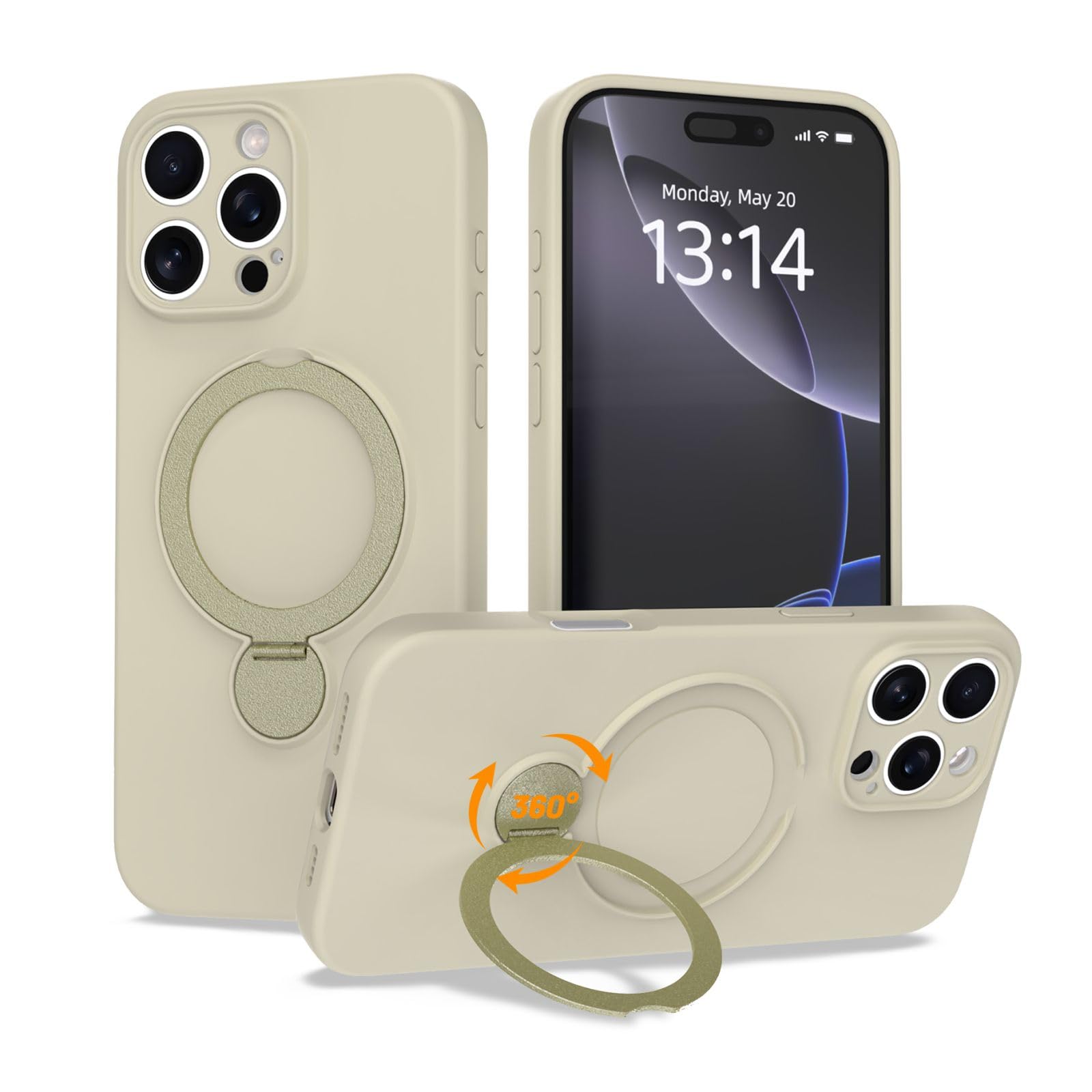 Amazon.com: IAIYOXI Upgraded 360° Spin for iPhone 16 Pro Max