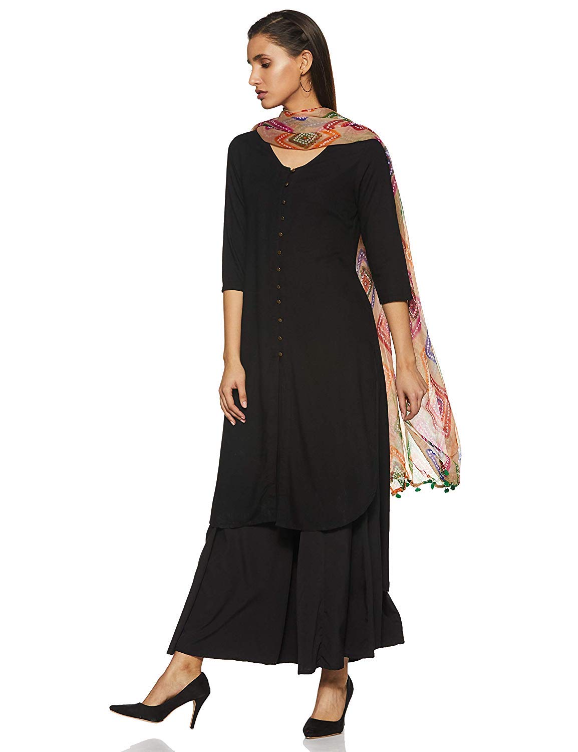 Weavers Villa Printed Faux Chiffon Dupattas Bandhini Design Women's Dupatta, Scarf, Stole, 2.10 Mtrs