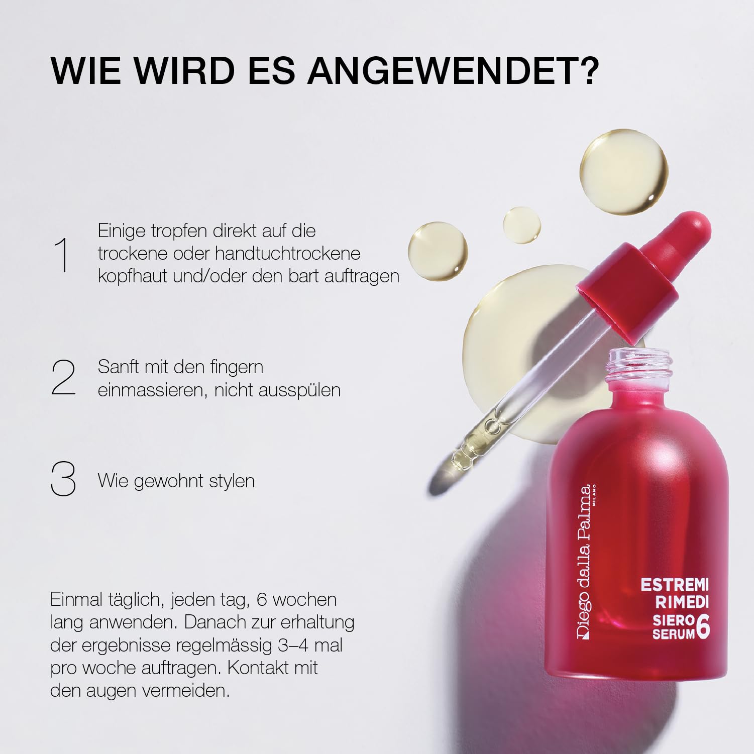 DIEGO DALLA PALMA MILANO - ESTREMIRIMEDI Serum 6 Kräftigende Pflege für Kopfhaut und Haar. Stimuliert die Mikrozirkulation. Stärkt die Haarfaser. 50ml