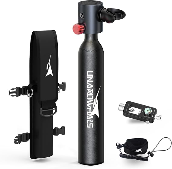 0.5l Mini Scuba Tank with Pump, DOT Certification Scuba Diving Tanks, Small Portable Diving Cylinder, 3000psi Max Pressure