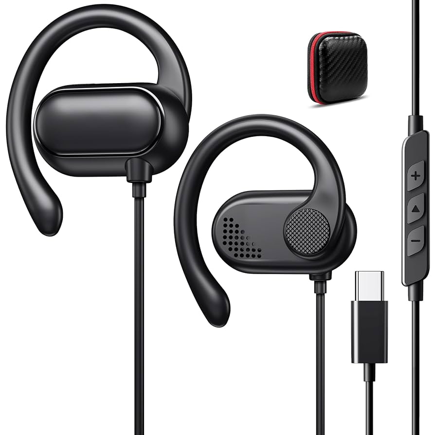 じ　イヤホン　タイプC 有線　マイク　リモコン 折れ曲がり　動作OK 12C] 有線イヤホン Type-C / マイク リモコン付き iPhone15 iPad