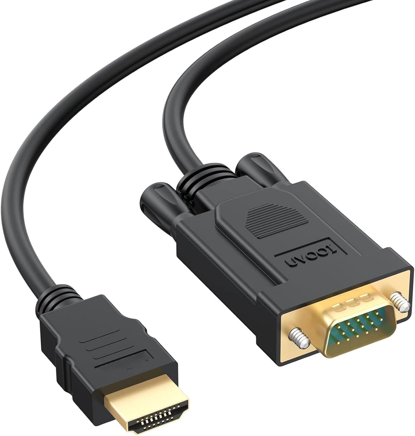 Cable HDMI a VGA de 3 pies, cable de monitor HDMI a VGA (hombre a macho) compatible con Raspberry Pi, Roku, computadora, computadora de escritorio, laptop, PC, monitor, proyector, HDTV y más, no 9