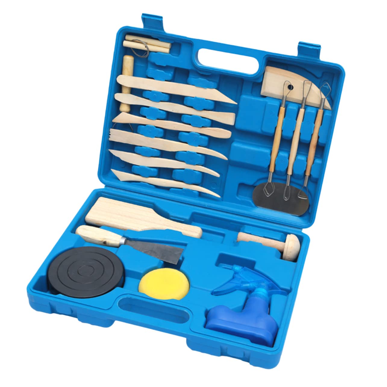 SEWACC 19 Piezas Herramientas para Esculpir Arcilla Kit de Instrumentos para Modelar Figuras de Arcilla Barro Taller