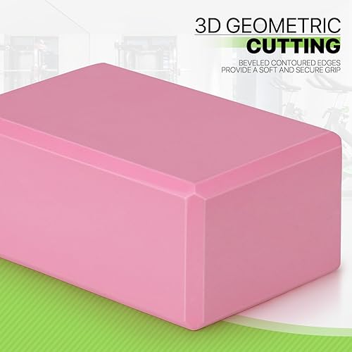 Miniatura 5 de Generic Bloque de yoga, espuma EVA de alta densidad de apoyo, ladrillos de ejercicio antideslizantes con bordes biselados para pilates, meditación,