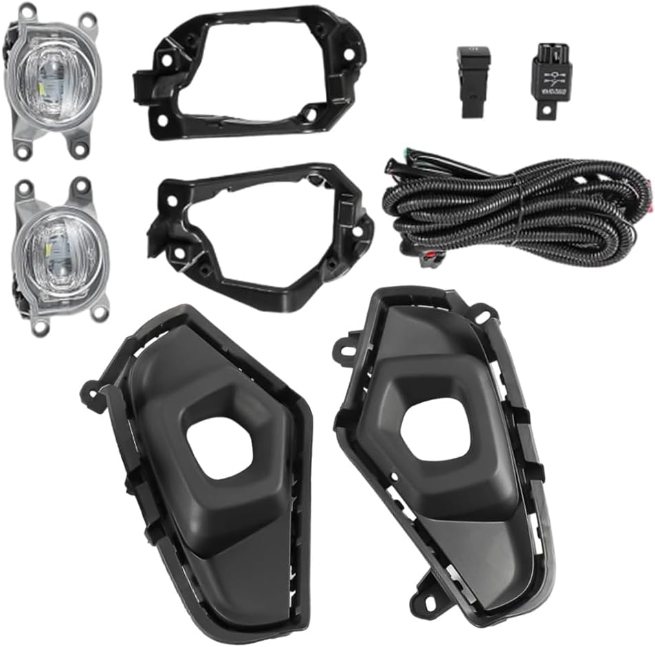 – Riloer LED Front Bumper Fog Lights With Bulb Switch Bracket Bezel Compatible with Toyota RAV4 LE XLE Limited SE XSE Hybrid 2019-2025 52127-0R160
