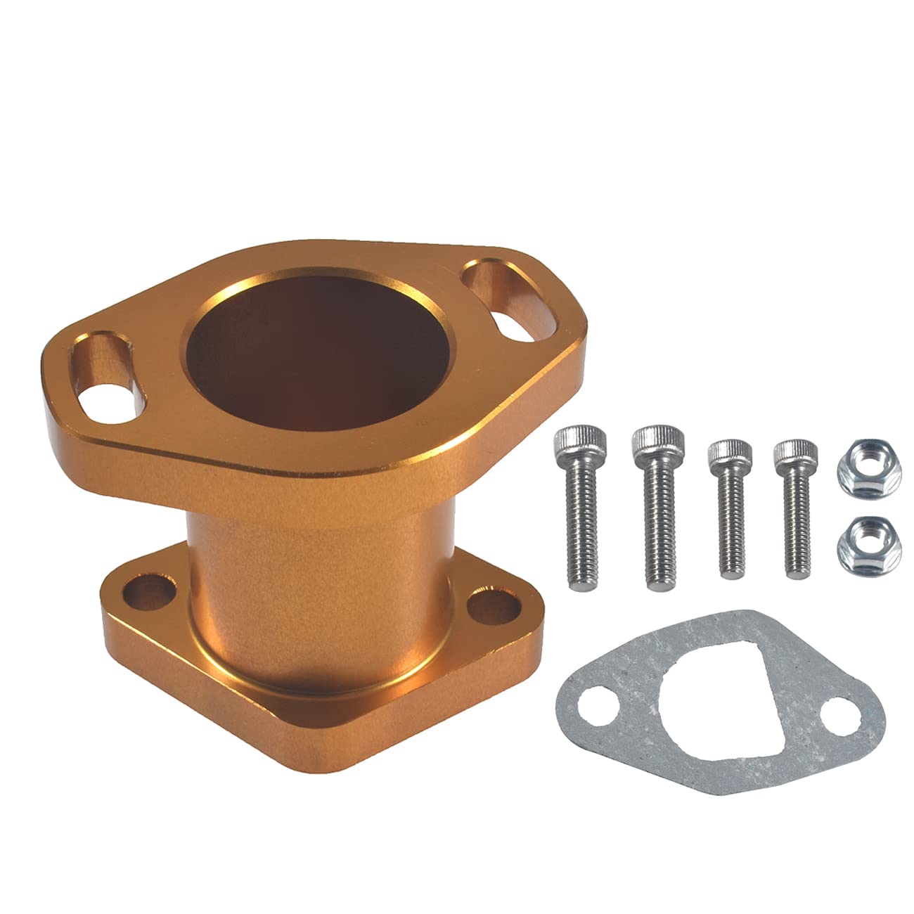 Miaowa Performance Racing Intake Pipe Inlet Manifold Gasket Screw for Predator 212ccc ct200u GX160 GX200 6.5HP OHV Chinese 196cc Clone Engines Mini Bike Go Kart Golden