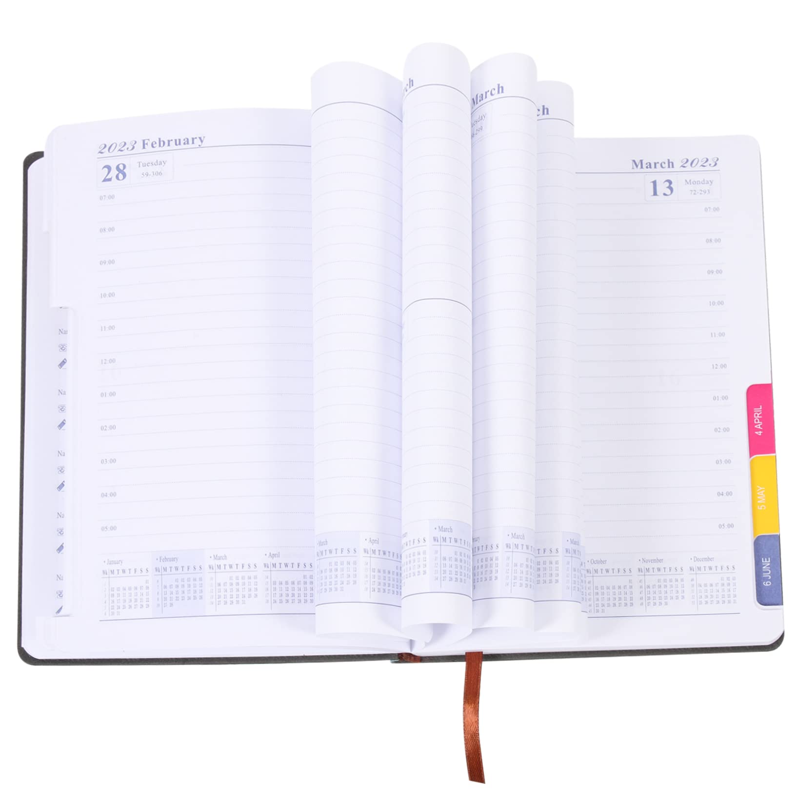 SEWACC 4stücke Notizbuch Für Tägliche Planung Effizienter Kalender Und Studienorganizer Mit Monatsindex Für Arbeit Studium Und Homeschooling