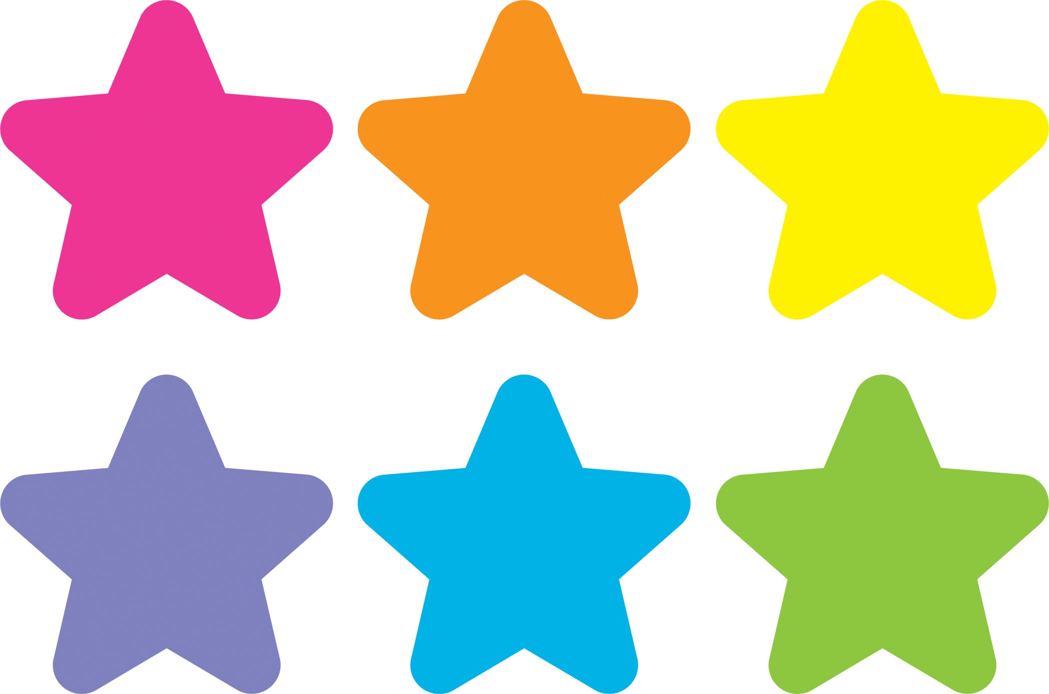 Teacher Created Resources(r) Spot On(r) Floor Markers, Bright Stars, 4" Carpet
